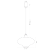 Szklana lampa wisząca TRESCO 8980 Argon Mleczne Szkło Miedziane detale